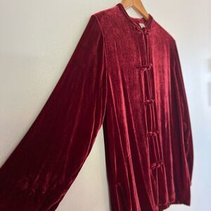 Kiko Silk Blend Pankou Button Blouse